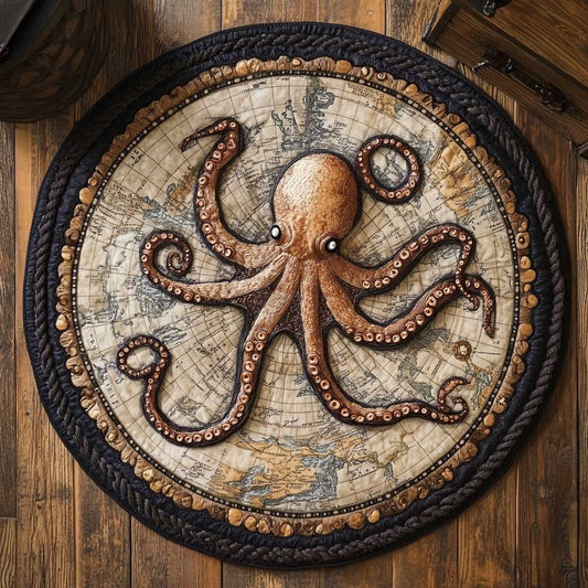 Oceanic Octopus WN0905027CL Quilted Round Mat