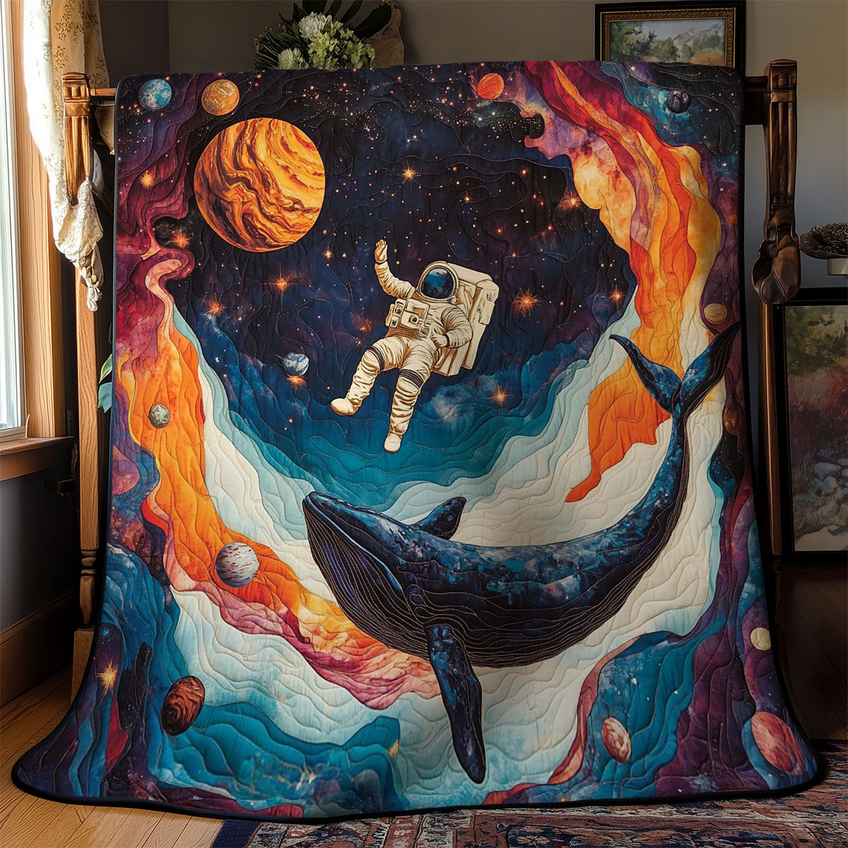 Magic Astronaut And Whale WY2103019CL Quilt