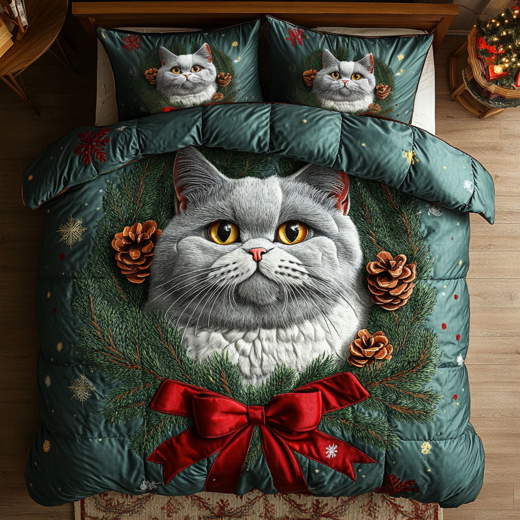Christmas British Shorthair CW0811035CL Duvet Cover Set