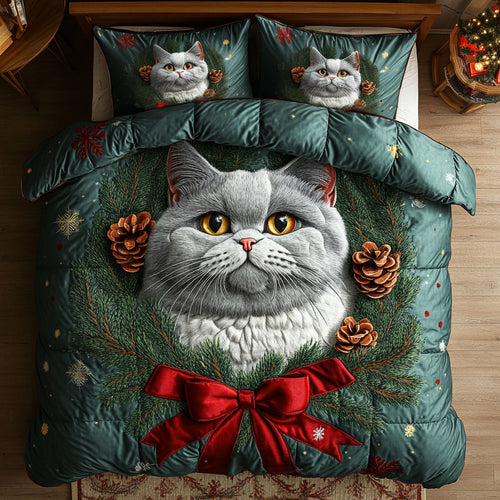 Christmas British Shorthair CW0811035CL Duvet Cover Set