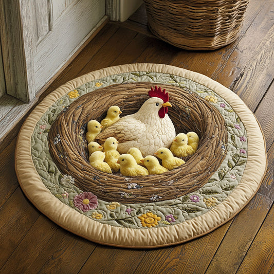 Chicken Nest CP2305001CL Quilted Round Mat