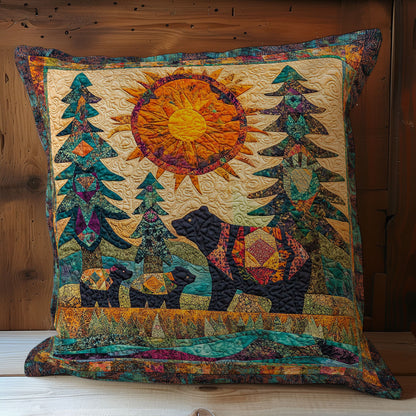 Bear In Forest WY1102008CL Quilt Pillow Case