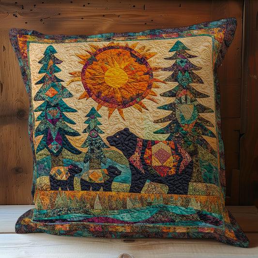 Bear In Forest WY1102008CL Quilt Pillow Case