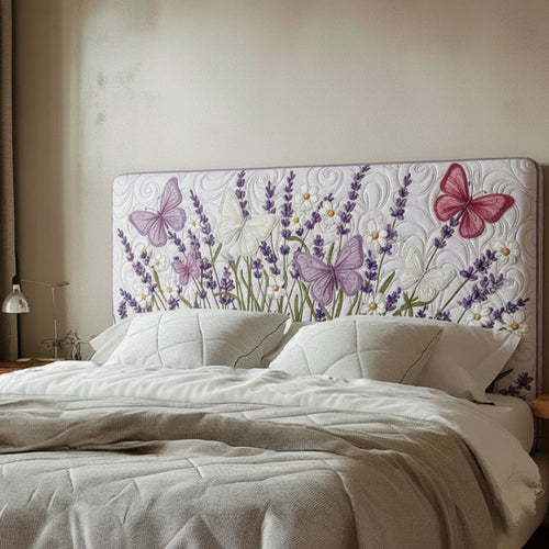 Butterfly Garden WJ1012002CL Quilted Headboard Slipcover