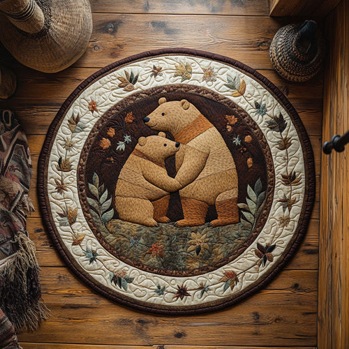 Bear Hug WY1107004CL Quilted Round Mat