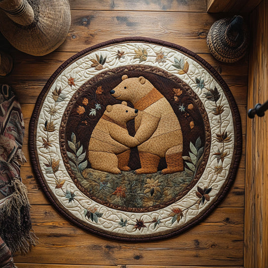 Bear Hug WY1107004CL Quilted Round Mat