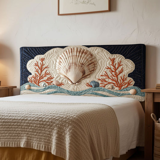 Ocean Seashell QA1712010CL Quilted Headboard Slipcover