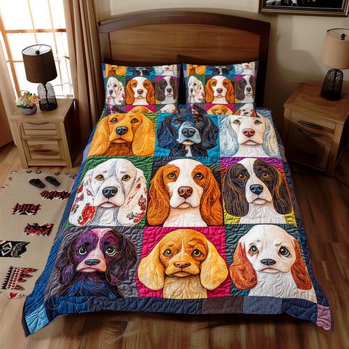 Colorful Cocker Spaniel WX2311059CL Duvet Cover Set