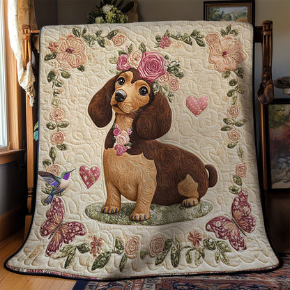 Romantic Dachshund WN2412012CL Quilt