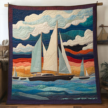 Golden Sailboat WN0501025CL Quilt