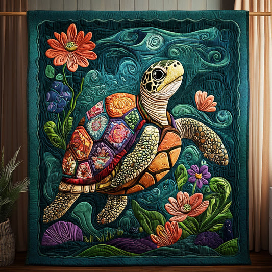 Turtle Blossoms KL2111010CL Quilt