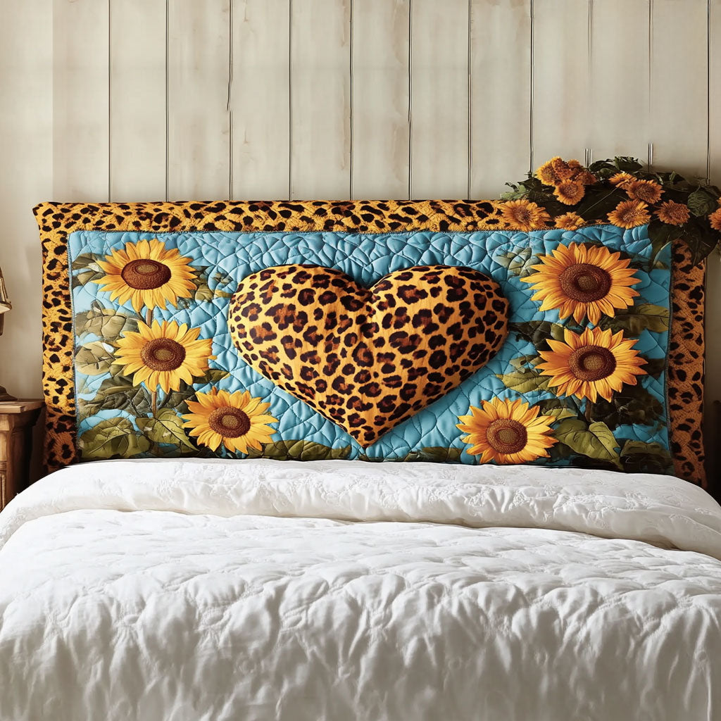Sunny Heart Leopard WN3012046CL Quilted Headboard Slipcover