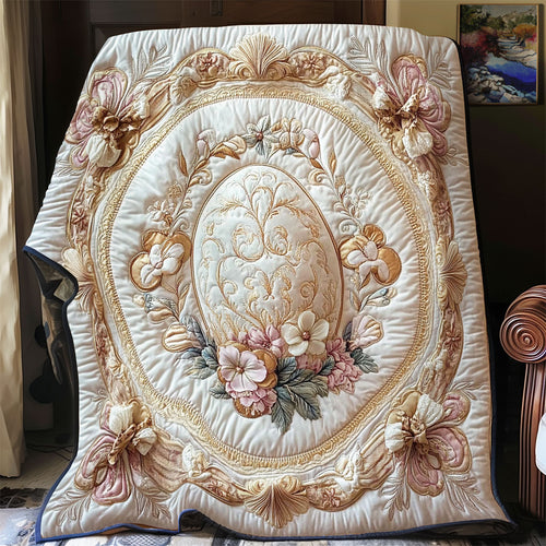 Golden Bloom Easter Egg WY0703029CL Quilt