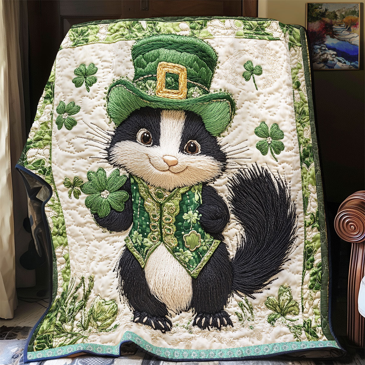 Adorable Skunk  WX1912028CL Quilt