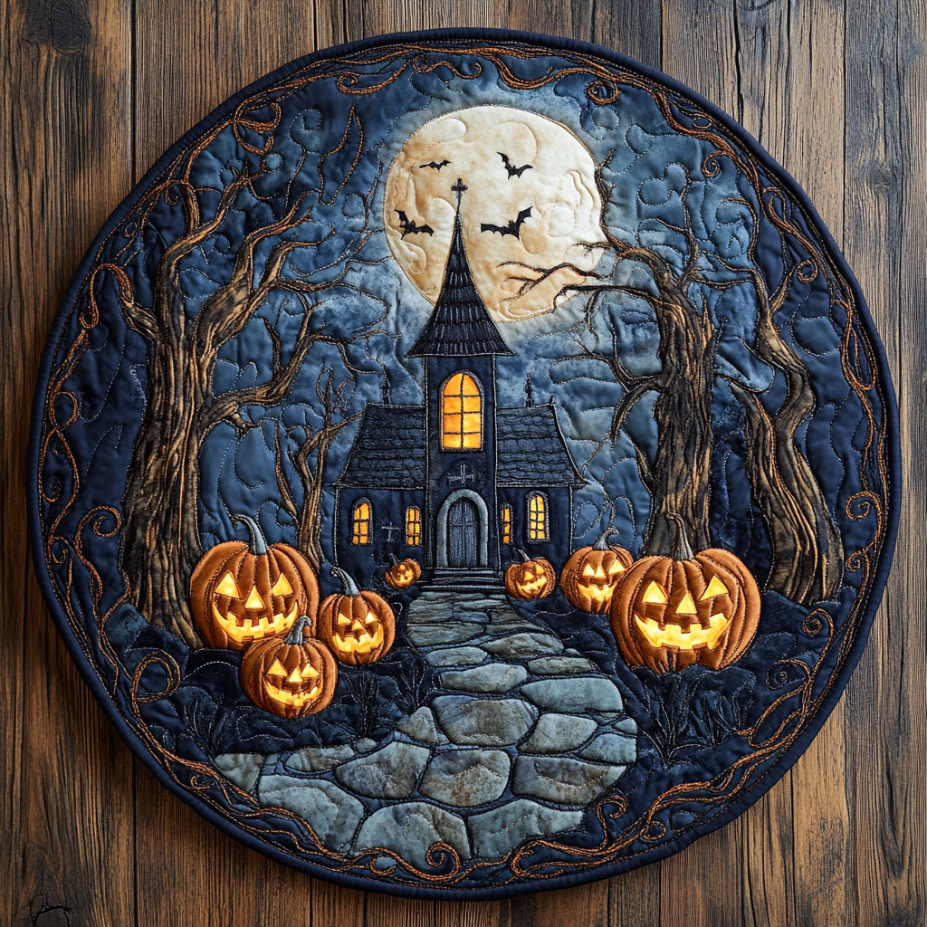 Cobweb Cottage WN2207009CL Quilted Round Mat
