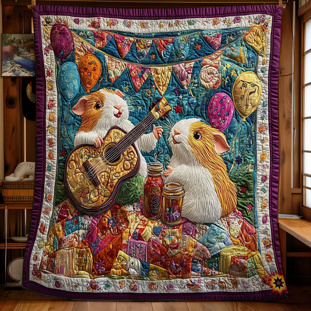 Guines Pig In Party WY2612018CL Quilt