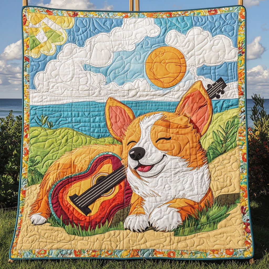 Sunny Corgi WN1411119CL Quilt