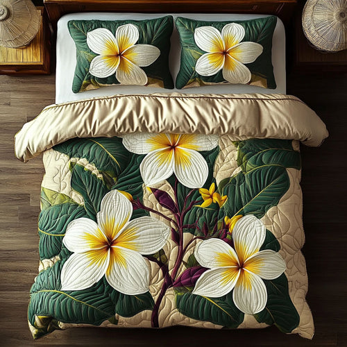 Vintage Tropical Plumeria WY1306050CL Duvet Cover Set