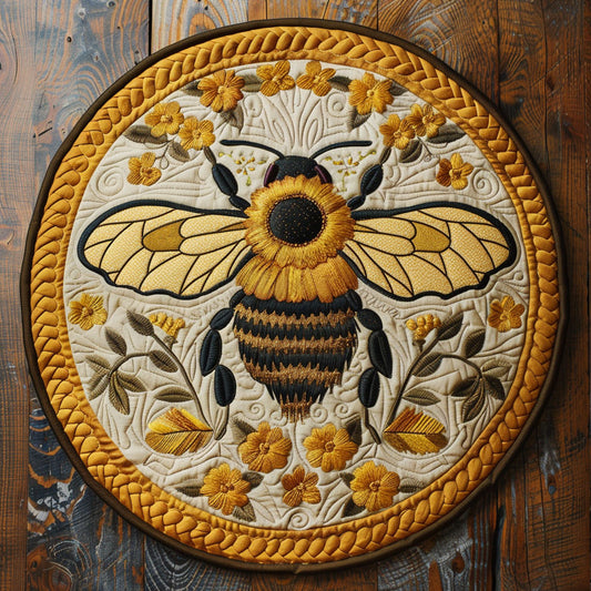 Buzz In Bloom CP1706031CL Quilted Round Mat