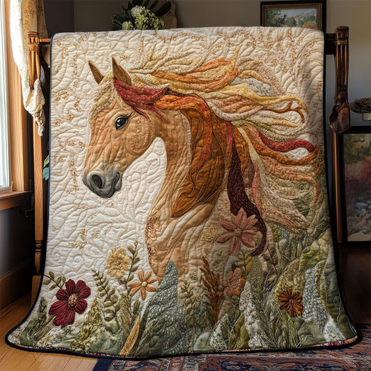 Majestic Horse In Garden WY1202122CL Quilt