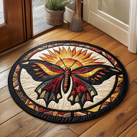 Tribal Butterfly Wings CW1107047CL Quilted Round Mat