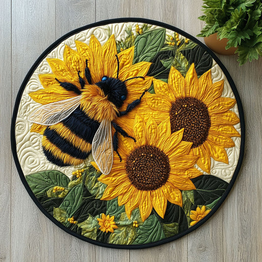Sunny Bee CW0807043CL Quilted Round Mat