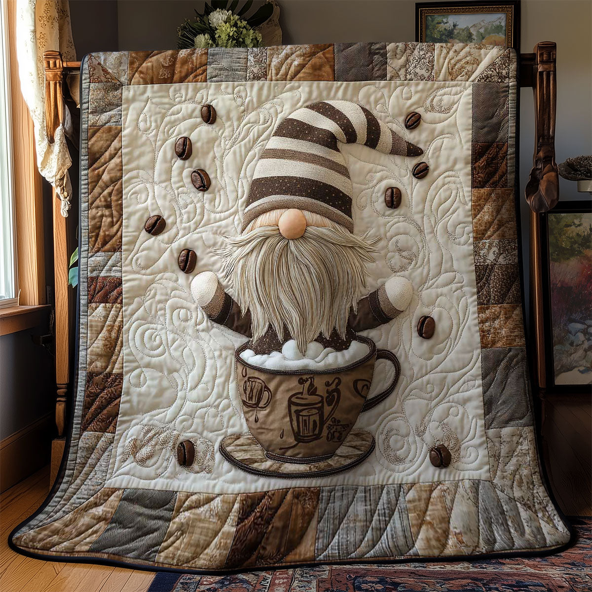 Caffeine Gnome Love WN2512053CL Quilt