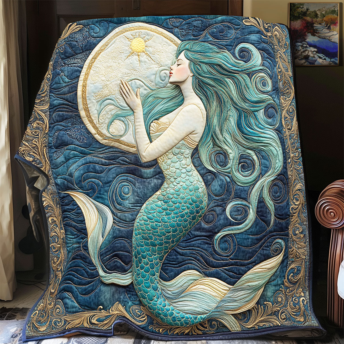 Moonlight Mermaid WP0104022CL Quilt