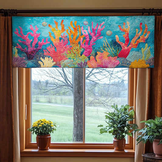 Coral Ocean WX0905014CL Quilted Valance