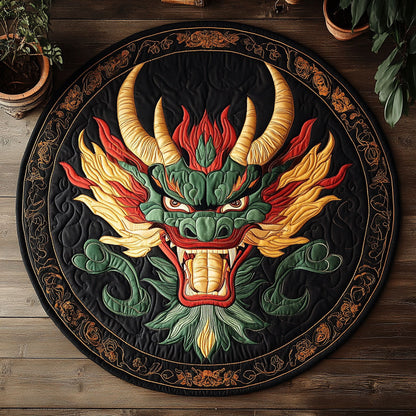 Mythic Flame Guardian CW2107028CL Quilted Round Mat