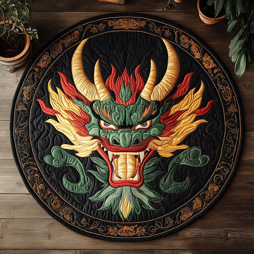 Mythic Flame Guardian CW2107028CL Quilted Round Mat
