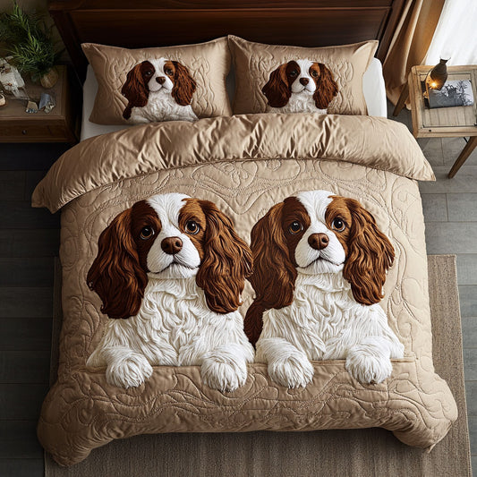 Cavalier Spaniels WY0407027CL Duvet Cover Set