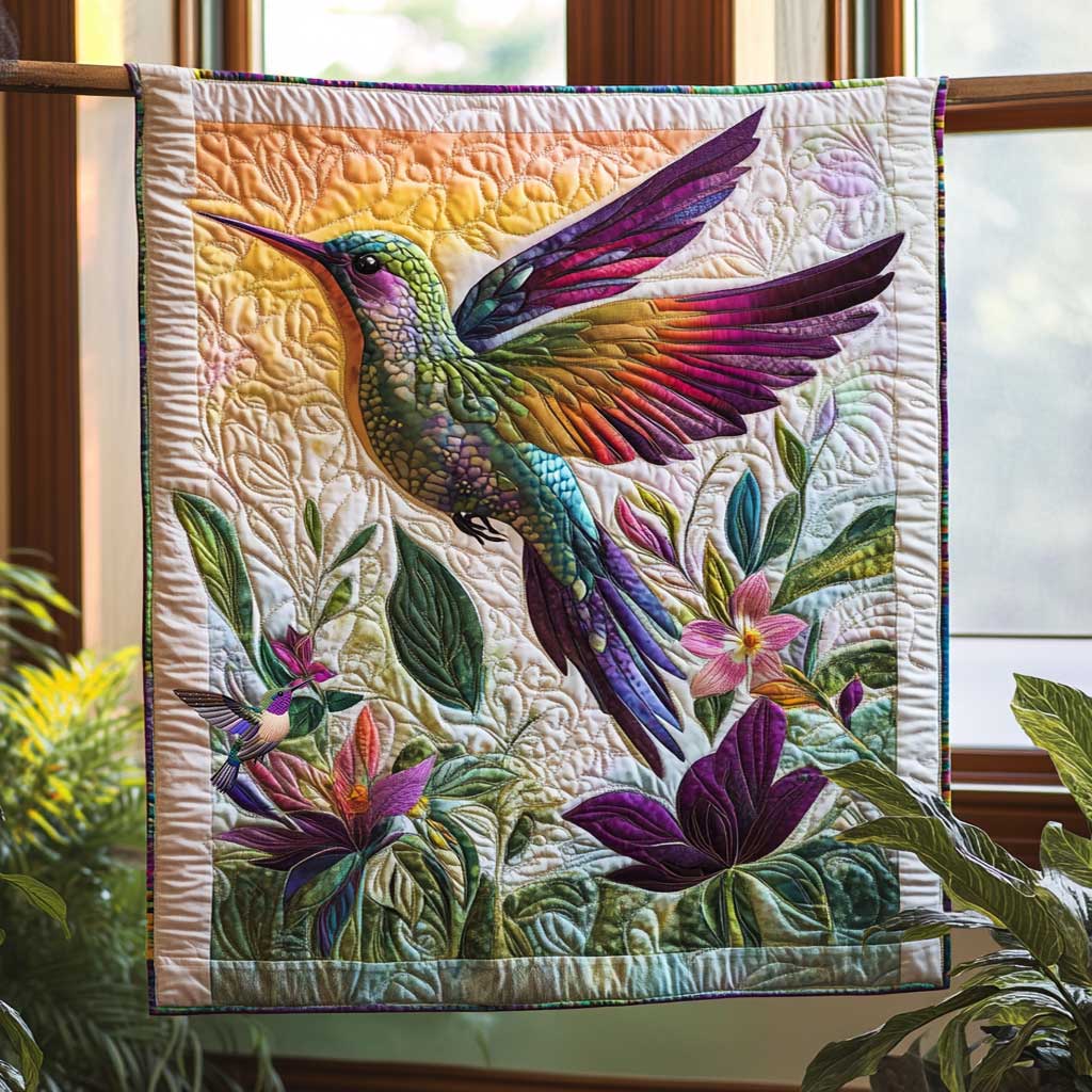 Hummingbird's Floral Haven WN2510012CL Quilt