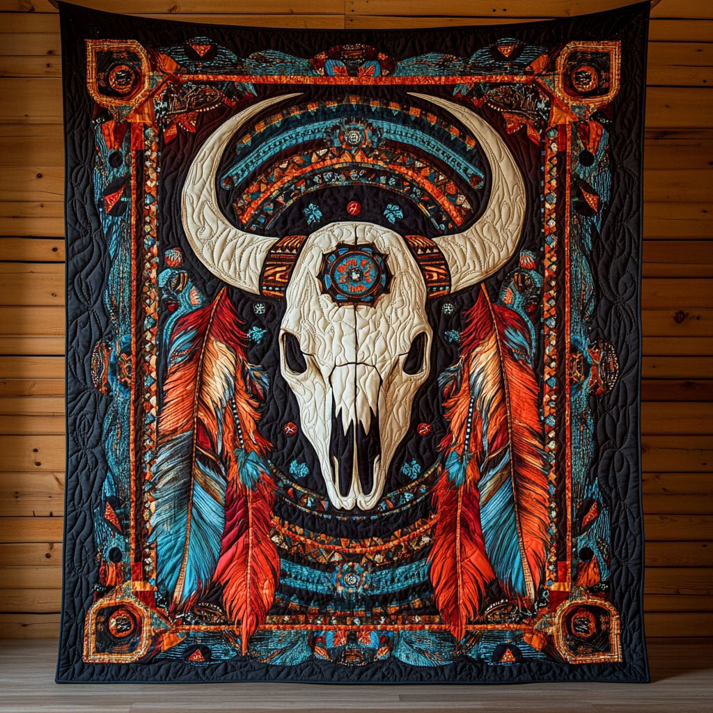 Skull Native American CW3004103CL Quilt