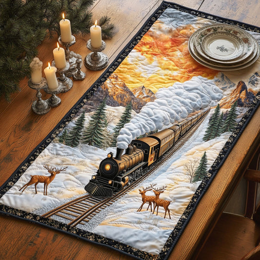 Cozy Train CW2905553CL Quilted Table Runner