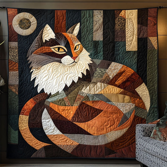 Patchwork Geometric Cat WJ1504009CL Quilt