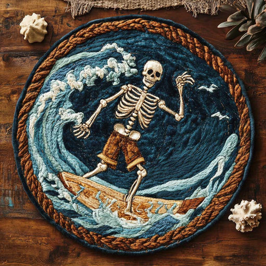 Skeleton Sea Chill WN1205090CL Quilted Round Mat