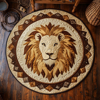 Mandala Lion WY2504014CL Quilted Round Mat
