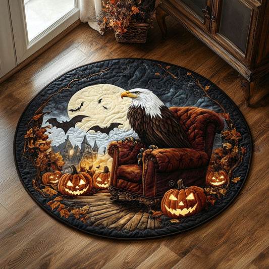 Haunted Halloween Eagle WY2108033CL Quilted Round Mat