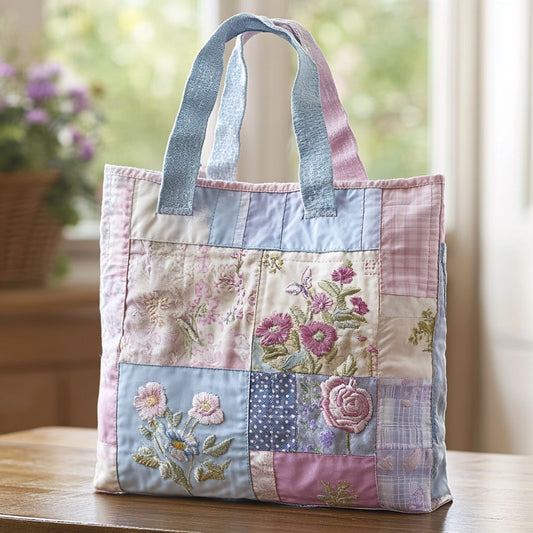 Floral Dream Patchwork CW2409007CL Quilted Tote Bag