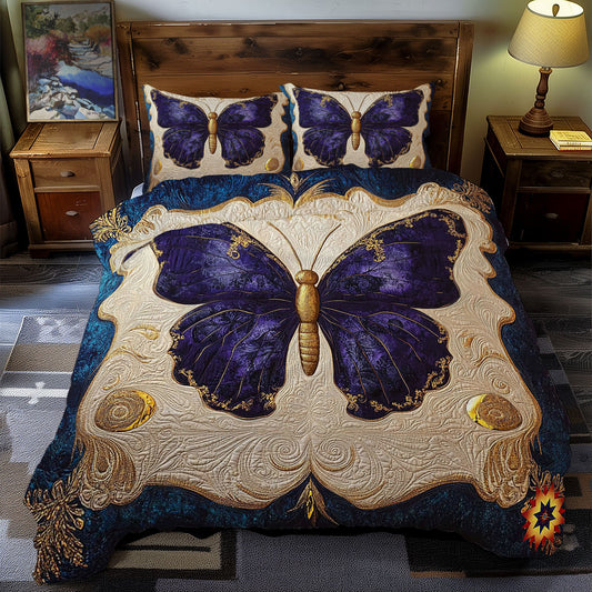 Purple Butterfly WY09120065CL Duvet Cover Set