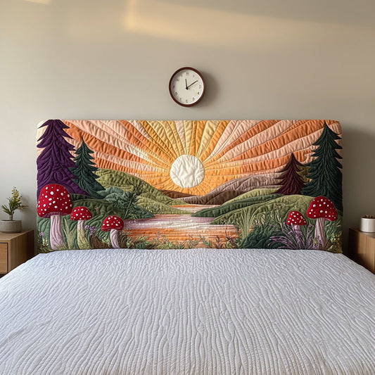 Sunset On Forest QA2312010CL Quilted Headboard Slipcover