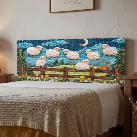 Lullaby Sheep CP1212041CL Quilted Headboard Slipcover