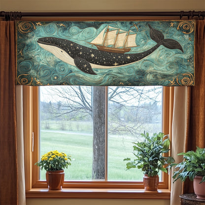 Celestial Whale Rider WN1607002CL Quilted Valance