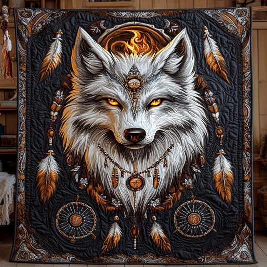 Tribal Alpha Wolf WY0307058CL Quilt
