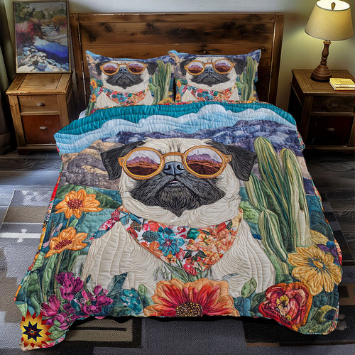 Pug In Desert WY1712048CL Duvet Cover Set