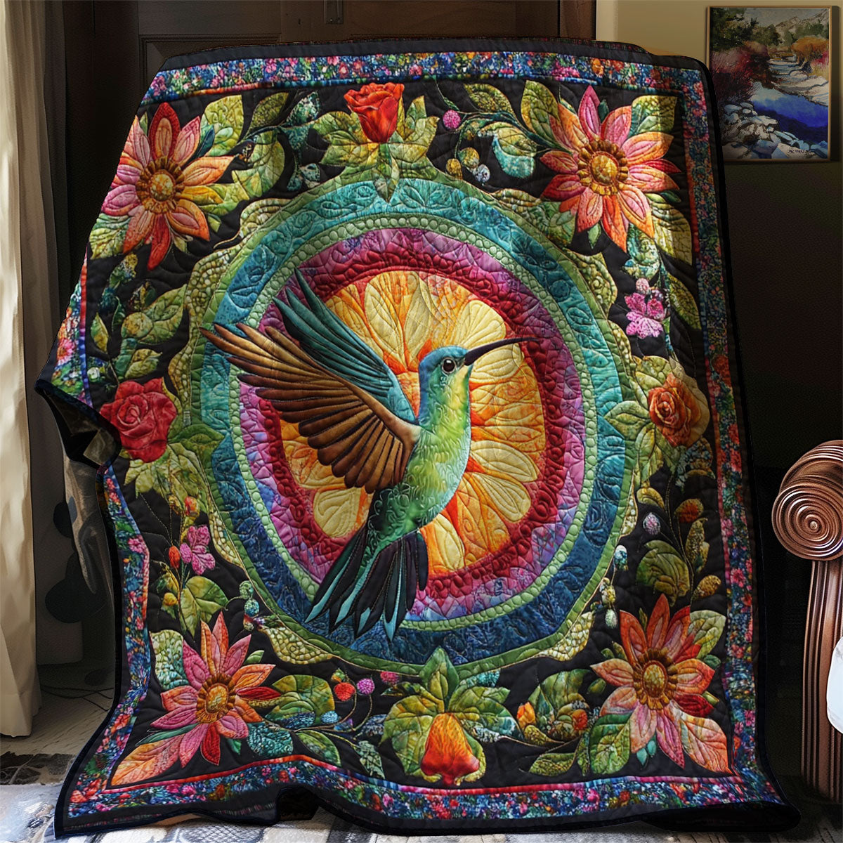 Blooming Hummingbird WJ0701004CL Quilt