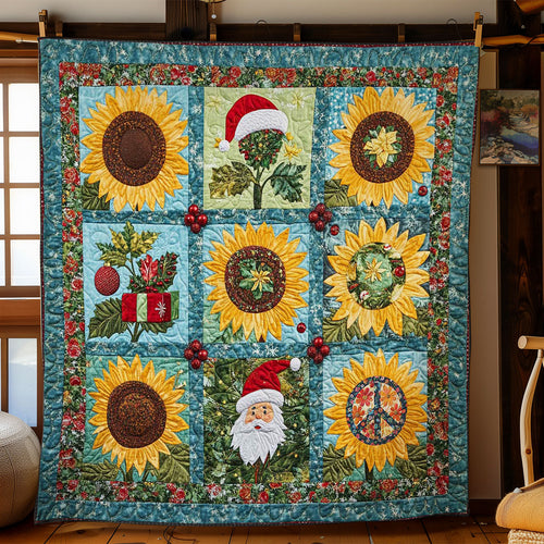 Golden Sunflower Noel WN2111032CL Quilt