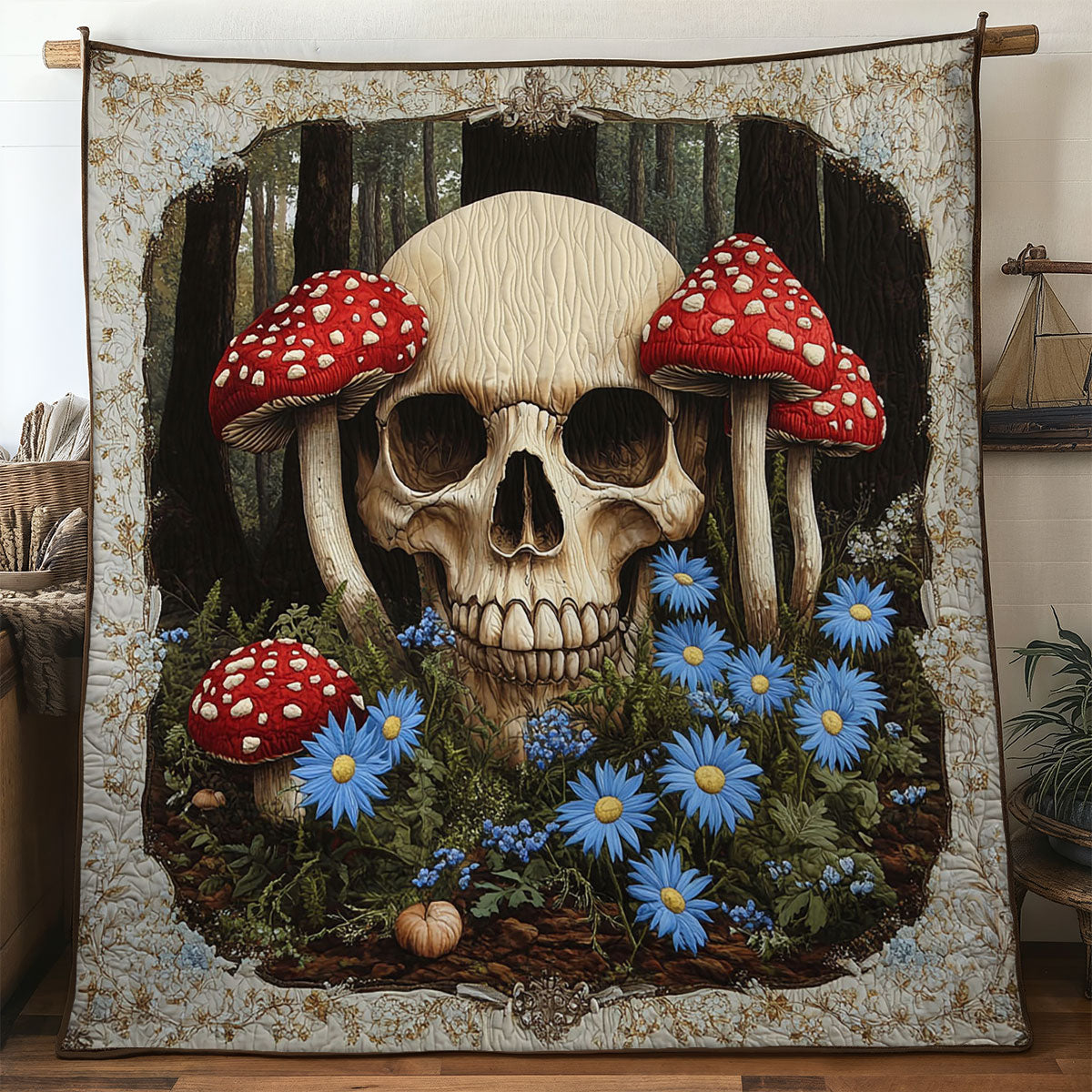 Skull Of The Toadstool WN1607042CL Quilt