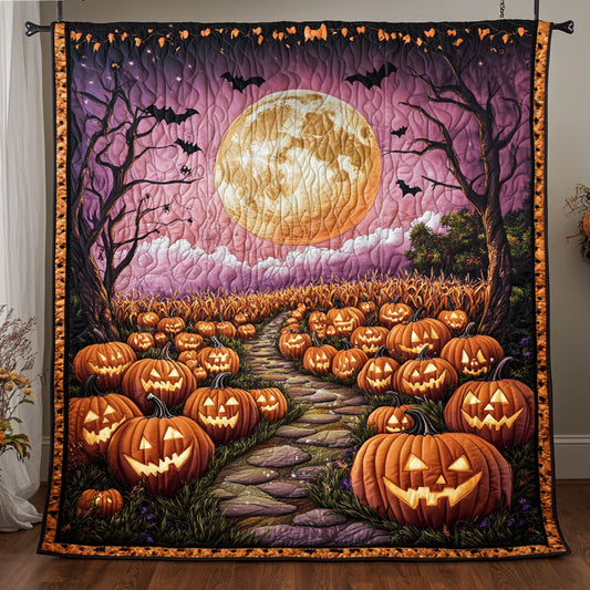 Spooky Pumpkin Pathway WY1508098CL Quilt